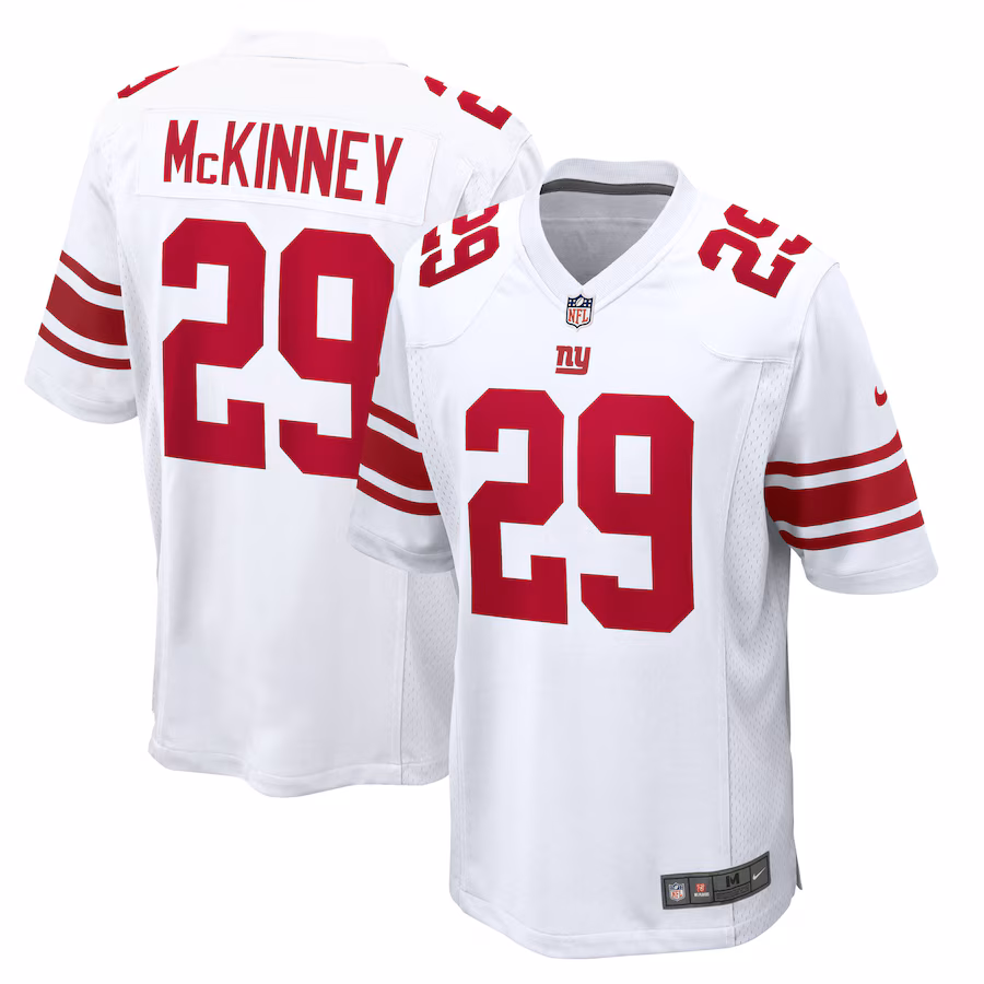 Men's New York Giants Xavier McKinney Nike White Away Game Player Jersey - Puhuasuan