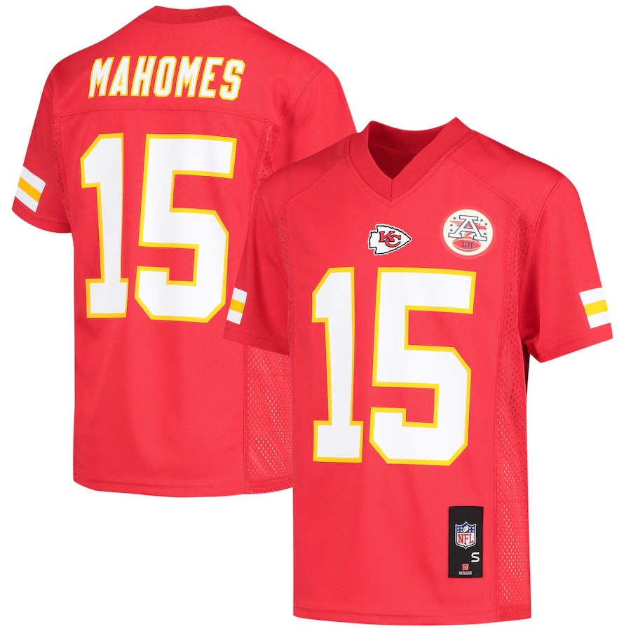 Youth Kansas City Chiefs Patrick Mahomes Red Replica Player Jersey - Puhuasuan