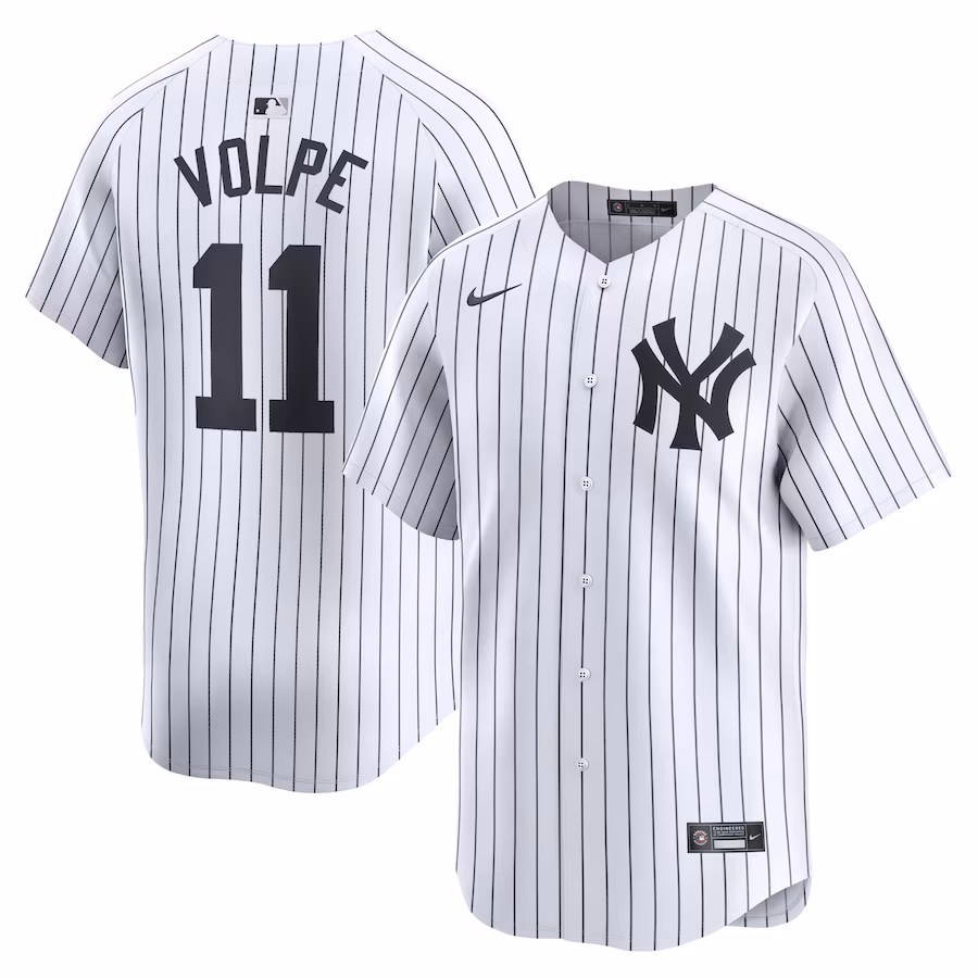 Youth New York Yankees Anthony Volpe Nike White Home Limited Player Jersey - Puhuasuan