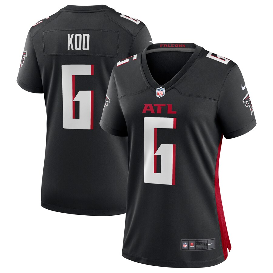 Women's Atlanta Falcons Younghoe Koo Nike Black Team Game Jersey - Puhuasuan