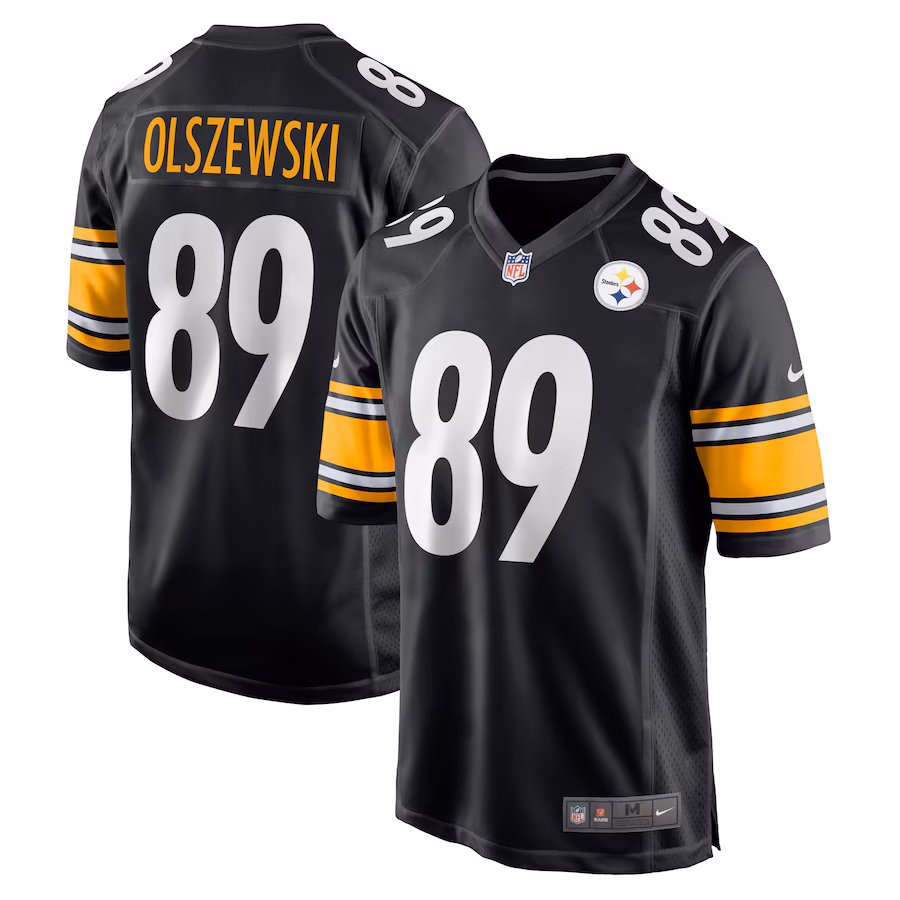 Men's Pittsburgh Steelers Gunner Olszewski Nike Black Game Player Jersey - Puhuasuan