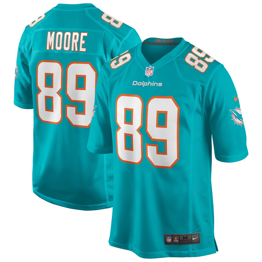 Men's Miami Dolphins Nat Moore Nike Aqua Game Retired Player Jersey - Puhuasuan