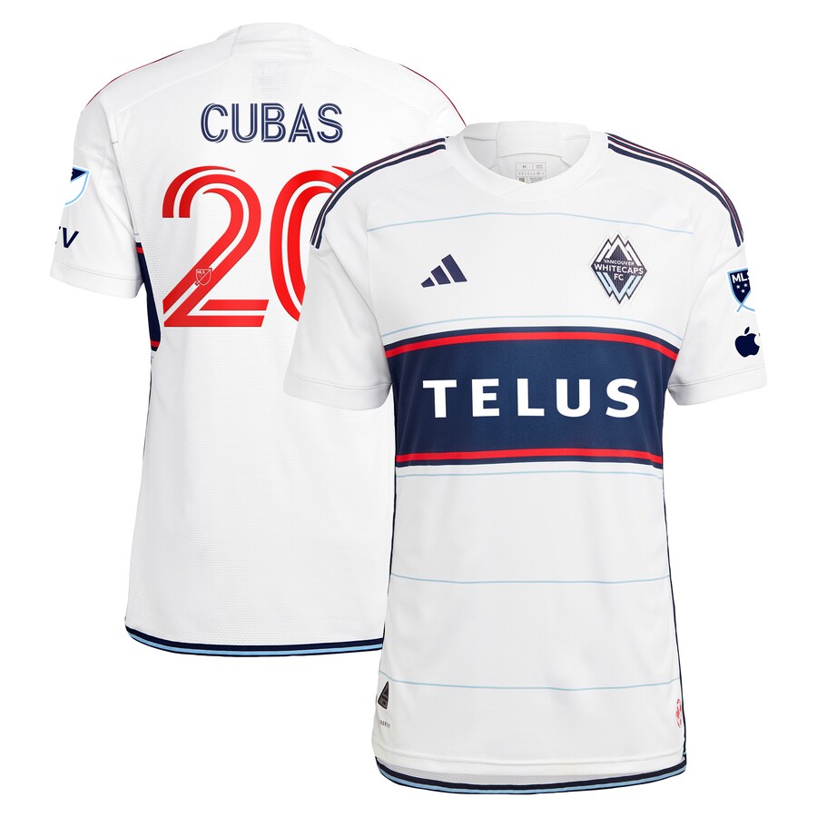 Men's Vancouver Whitecaps FC Andrés Cubas adidas White 2023 Bloodlines Authentic Player Jersey - Puhuasuan