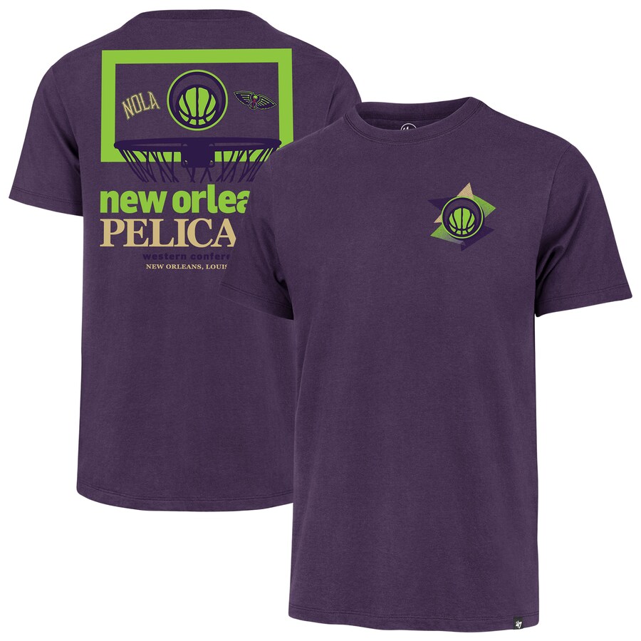 Men's New Orleans Pelicans  '47 Purple City Edition Backboard T-Shirt - Puhuasuan