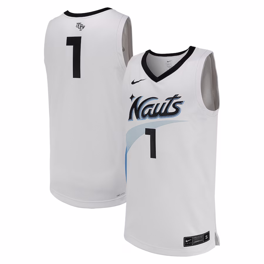 #1 UCF Knights Nike Replica Basketball Jersey - White - Puhuasuan