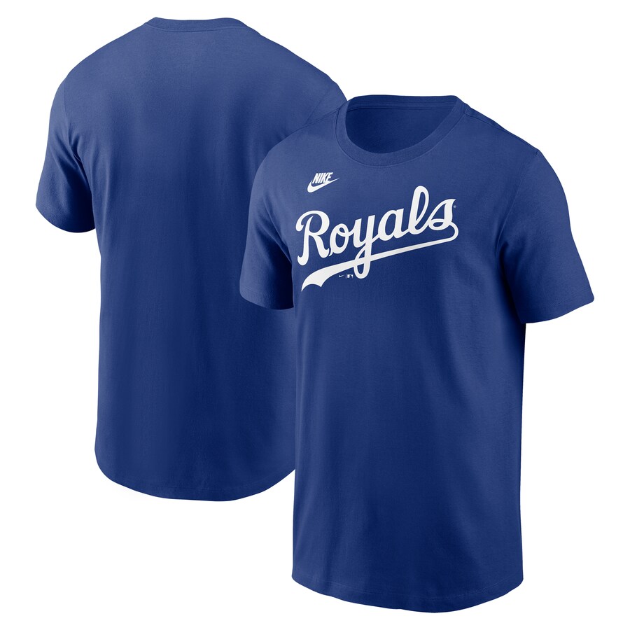 Men's Kansas City Royals Nike Royal Cooperstown Wordmark T-Shirt - Puhuasuan