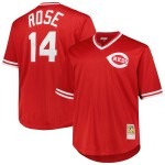 Men's Cincinnati Reds Pete Rose Mitchell & Ness Red 1984 Cooperstown Collection Mesh Pullover Jersey - Puhuasuan