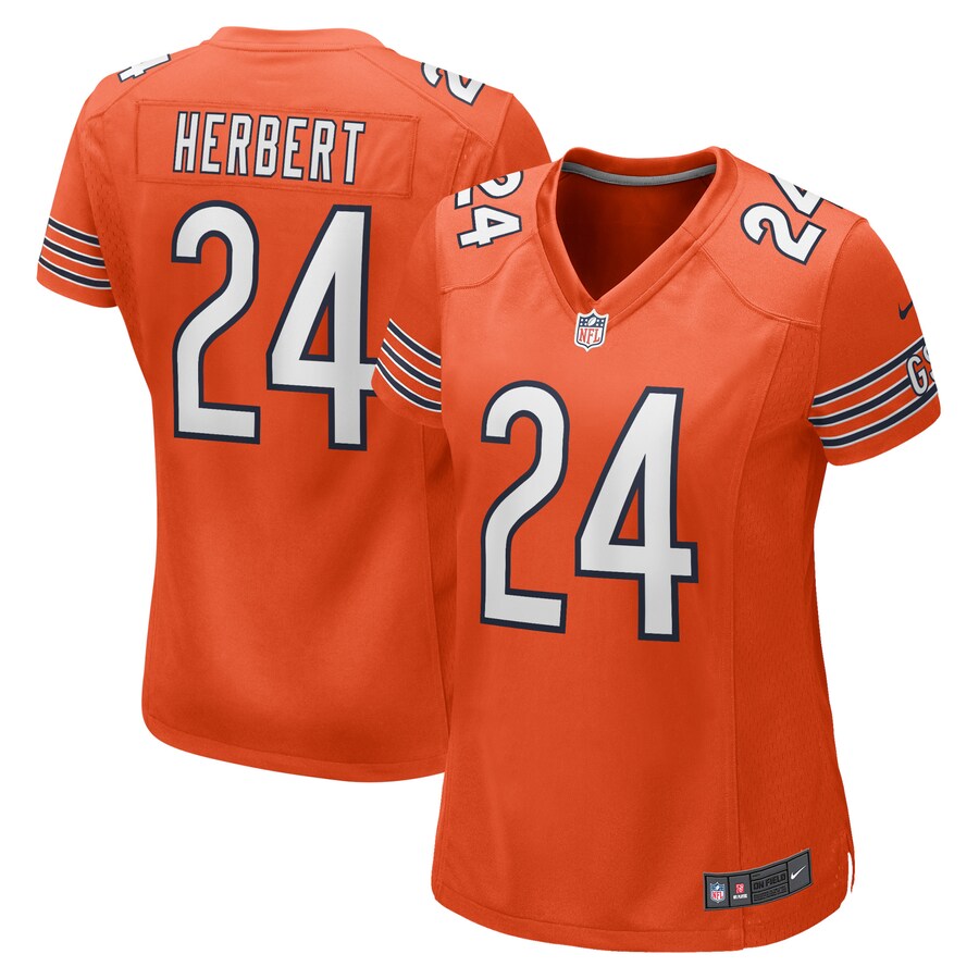 Women's Chicago Bears Khalil Herbert Nike Orange Alternate Game Player Jersey - Puhuasuan