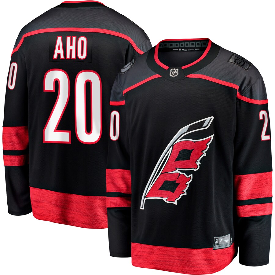 Men's Carolina Hurricanes Sebastian Aho Fanatics Branded Black Home Premier Breakaway Player Jersey - Puhuasuan