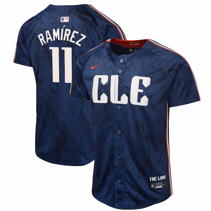 Youth Cleveland Guardians Jose Ramirez Nike Navy 2024 City Connect Limited Jersey - Puhuasuan