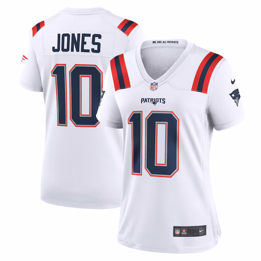 Women's New England Patriots Mac Jones Nike White Player Jersey - Puhuasuan