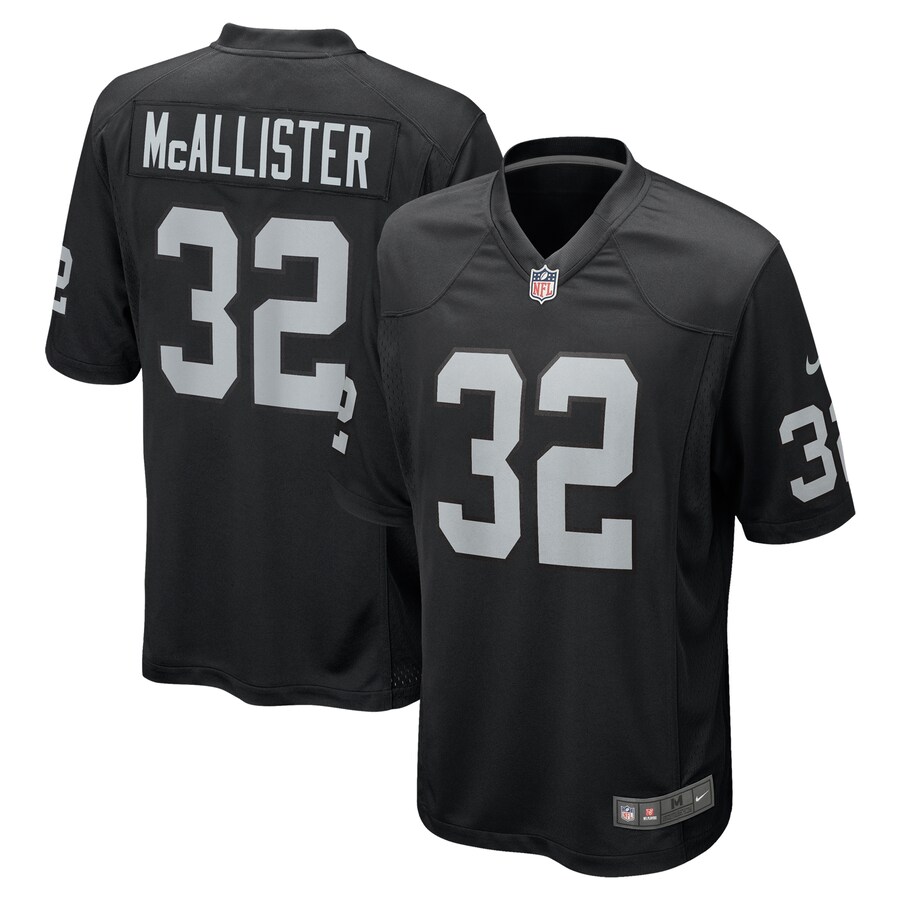 Men's Las Vegas Raiders Tyreik McAllister Nike Black Team Game Jersey - Puhuasuan