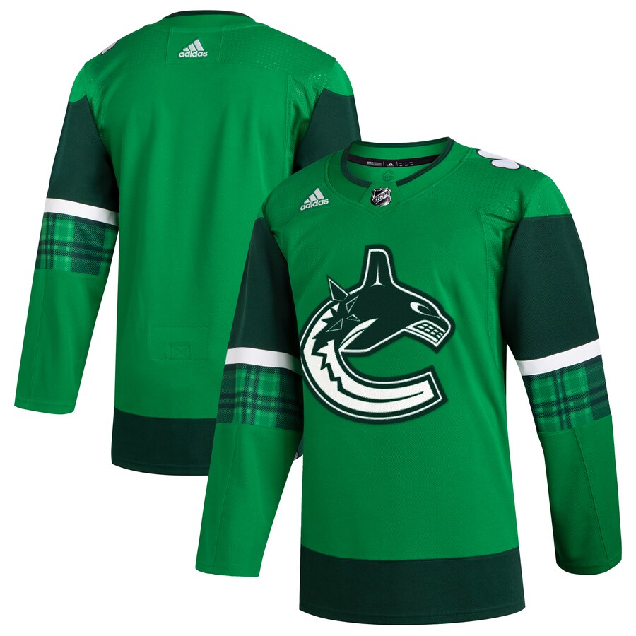 Men's Vancouver Canucks  adidas Kelly Green 2023 St. Patrick's Day Primegreen Authentic Jersey - Puhuasuan