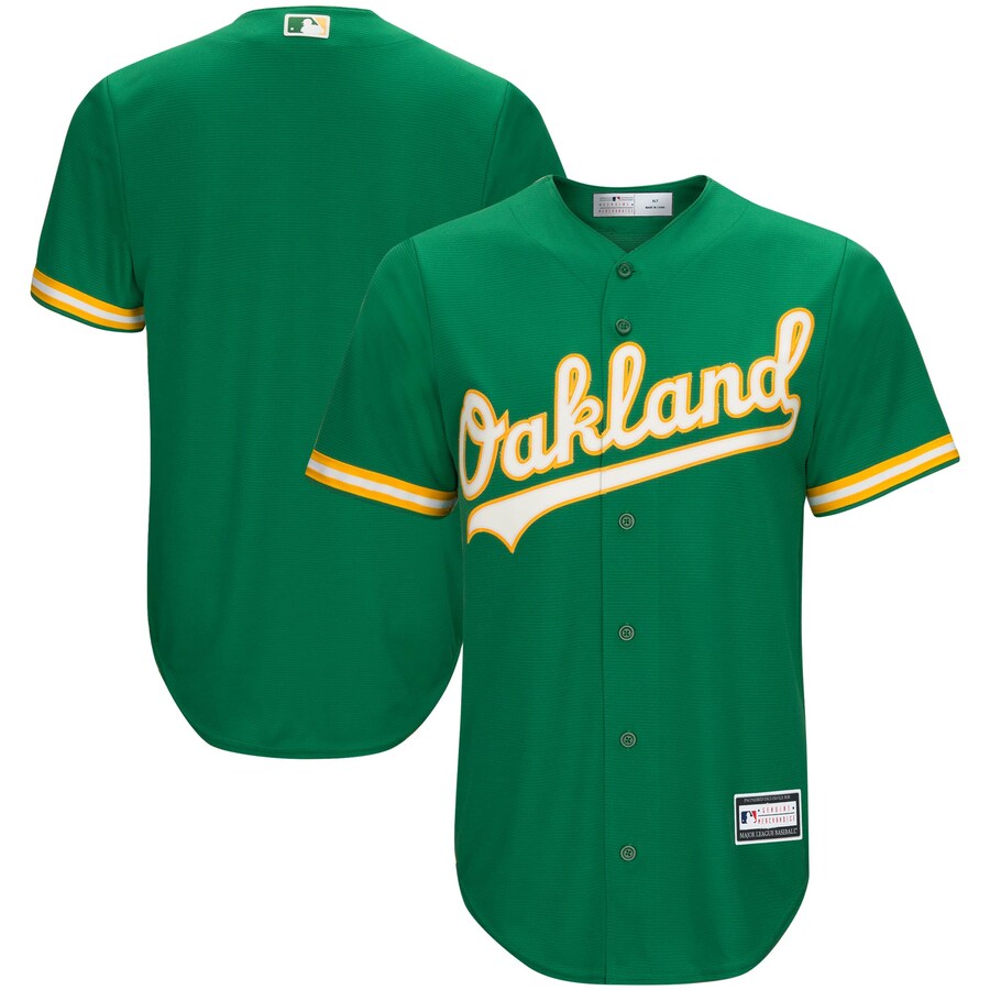 Men's Oakland Athletics Kelly Green Big & Tall Replica Team Jersey - Puhuasuan
