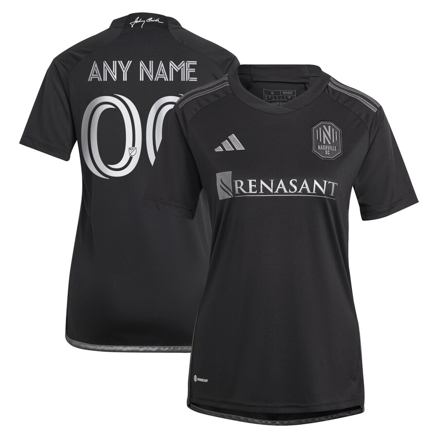Women's Nashville SC adidas Black 2023 Man In Black Kit Replica Custom Jersey - Puhuasuan