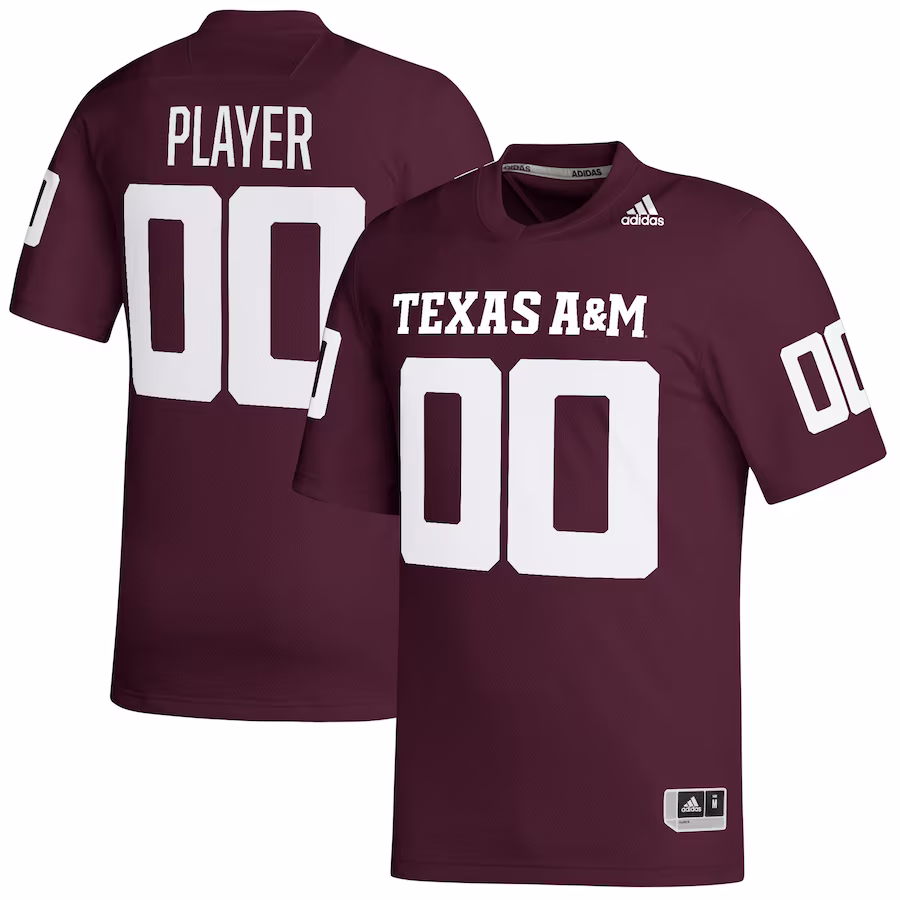 Texas A&M Aggies adidas Pick-A-Player NIL Replica Football Jersey - Maroon - Puhuasuan