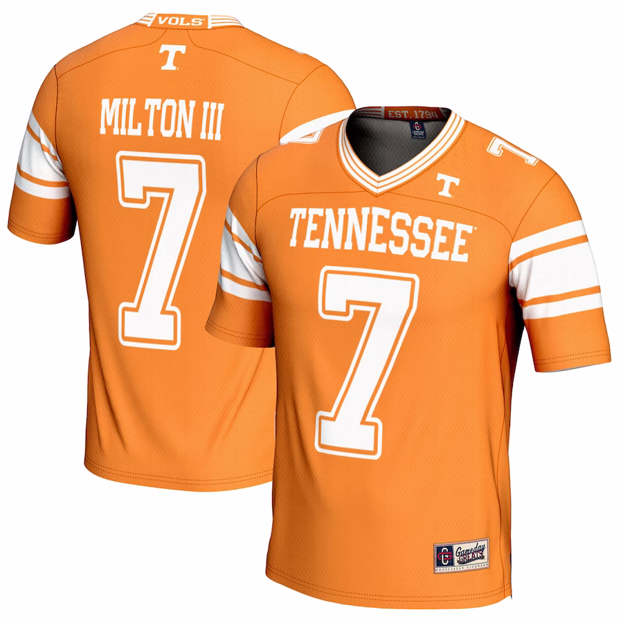 Joe Milton III Tennessee Volunteers GameDay Greats Youth NIL Player Football Jersey - Tennessee Orange - Puhuasuan