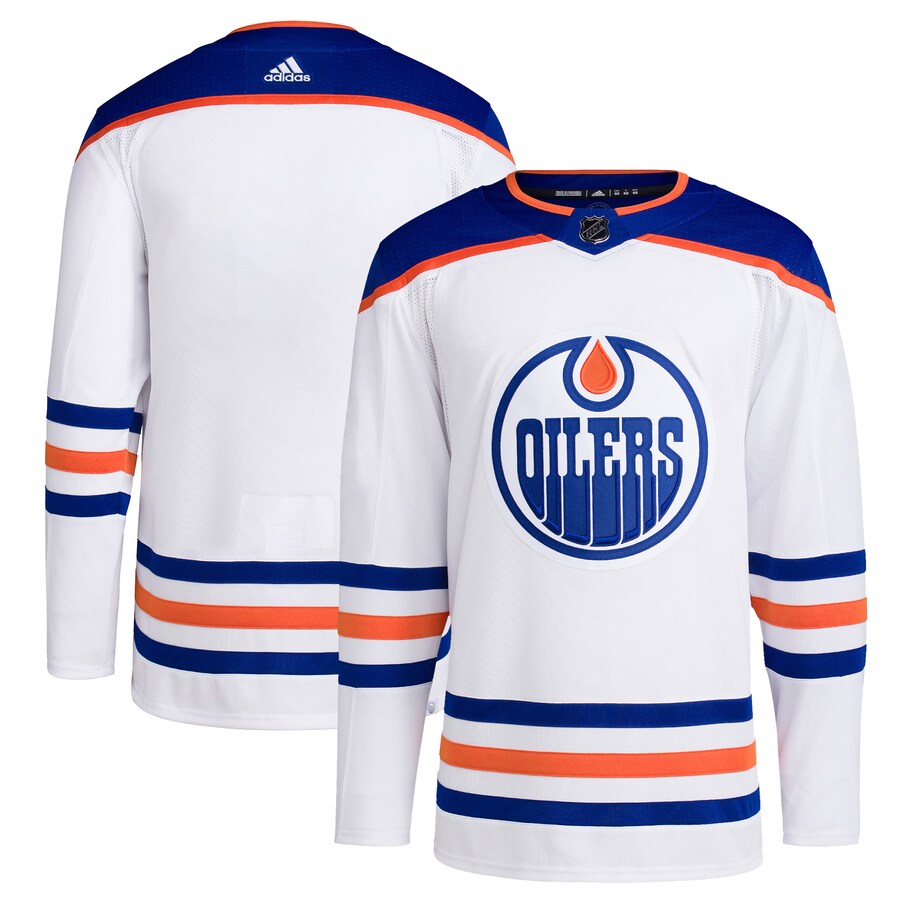 Men's Edmonton Oilers adidas White Away Primegreen Authentic Pro Blank Jersey - Puhuasuan