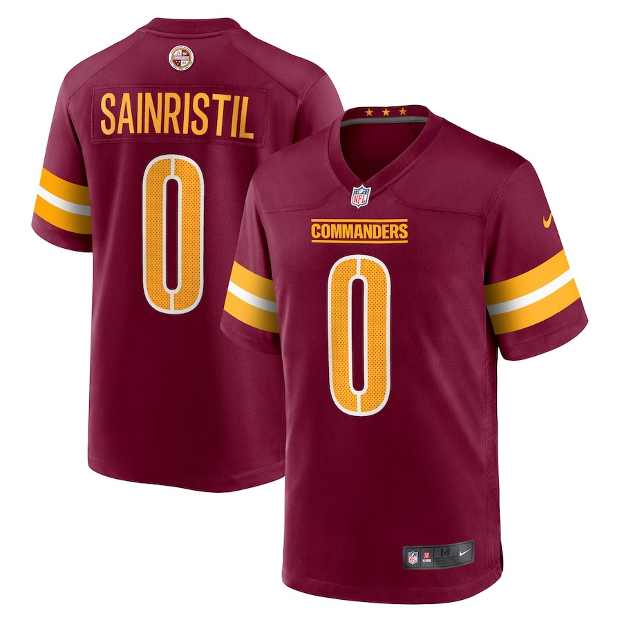 Men's Washington Commanders Mike Sainristil Nike Burgundy Game Jersey - Puhuasuan