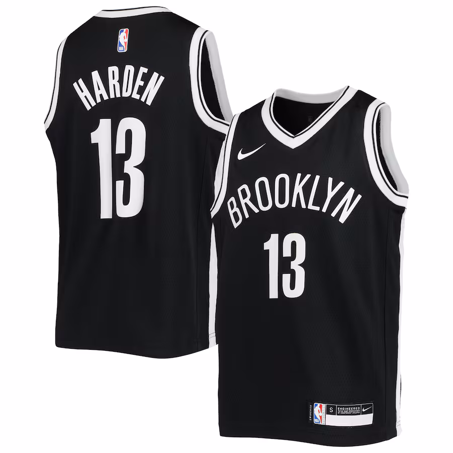 Youth Brooklyn Nets James Harden Nike Black Swingman Jersey - Icon Edition - Puhuasuan