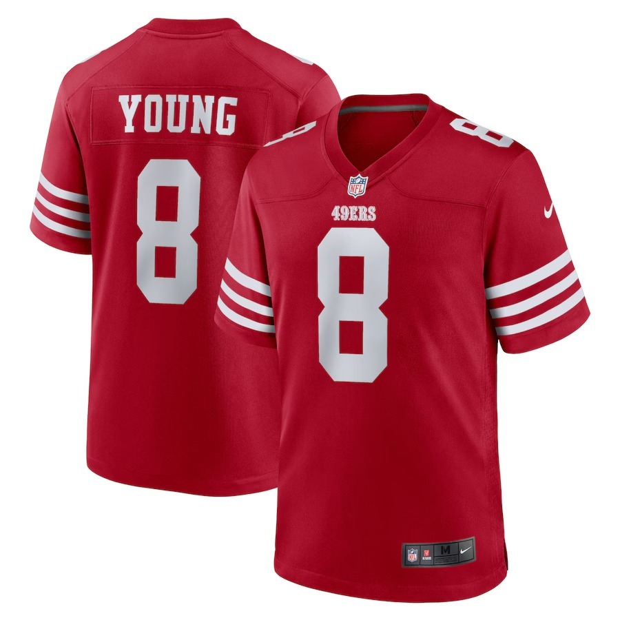 Men's San Francisco 49ers Steve Young Nike Scarlet Retired Game Player Jersey - Puhuasuan