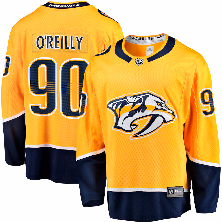 Men's Nashville Predators Ryan O'Reilly Fanatics Gold Home Premier Breakaway Player Jersey - Puhuasuan