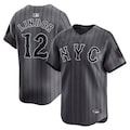 Men's New York Mets Francisco Lindor Nike Graphite 2024 City Connect Limited Player Jersey - Puhuasuan