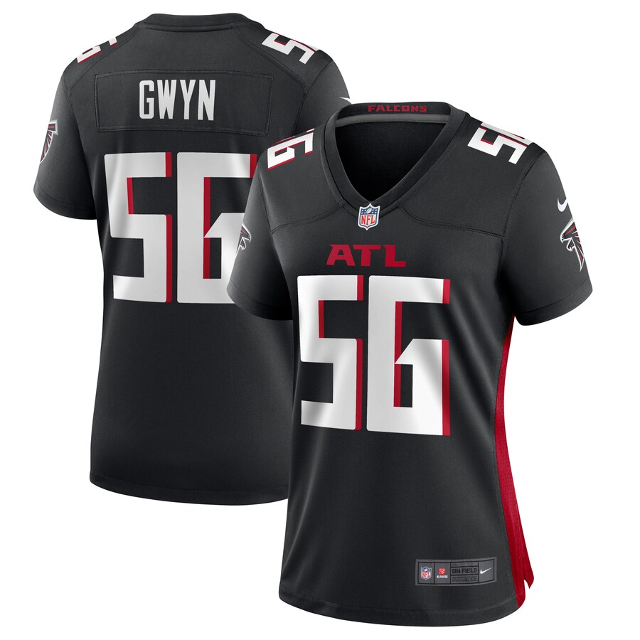 Women's Atlanta Falcons Jovaughn Gwyn Nike  Black Team Game Jersey - Puhuasuan
