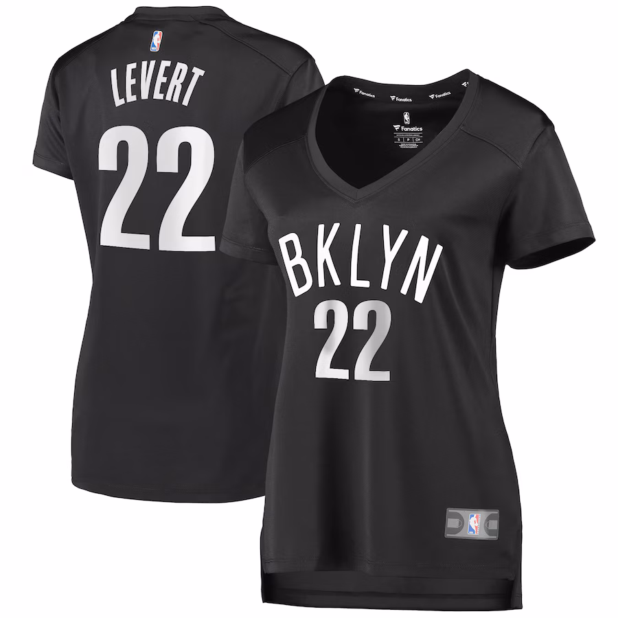 Women's Brooklyn Nets Caris LeVert Fanatics Black Fast Break Player Jersey - Statement Edition - Puhuasuan
