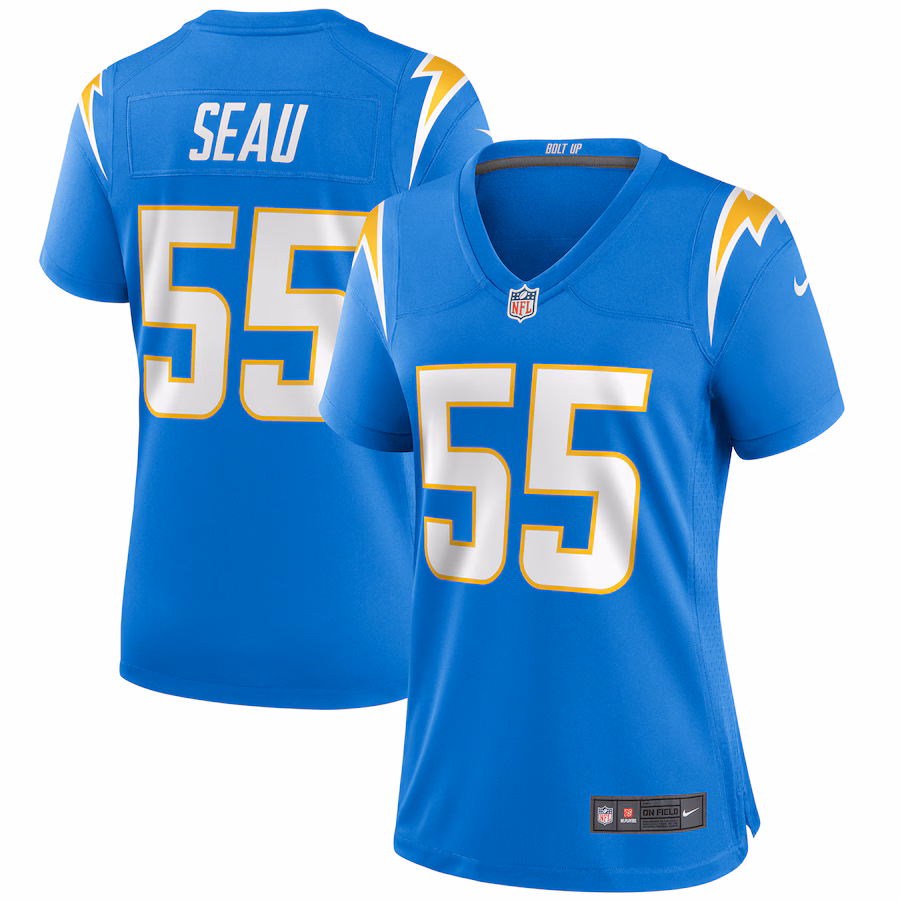 Women's Los Angeles Chargers Junior Seau Nike Powder Blue Game Retired Player Jersey - Puhuasuan