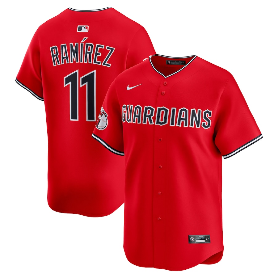 Men's Cleveland Guardians Jose Ramirez Nike Red Alternate Limited Jersey - Puhuasuan
