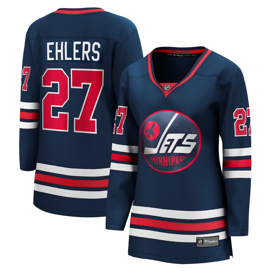 Women's Winnipeg Jets Nikolaj Ehlers Fanatics Navy Premier Breakaway Player Jersey - Puhuasuan