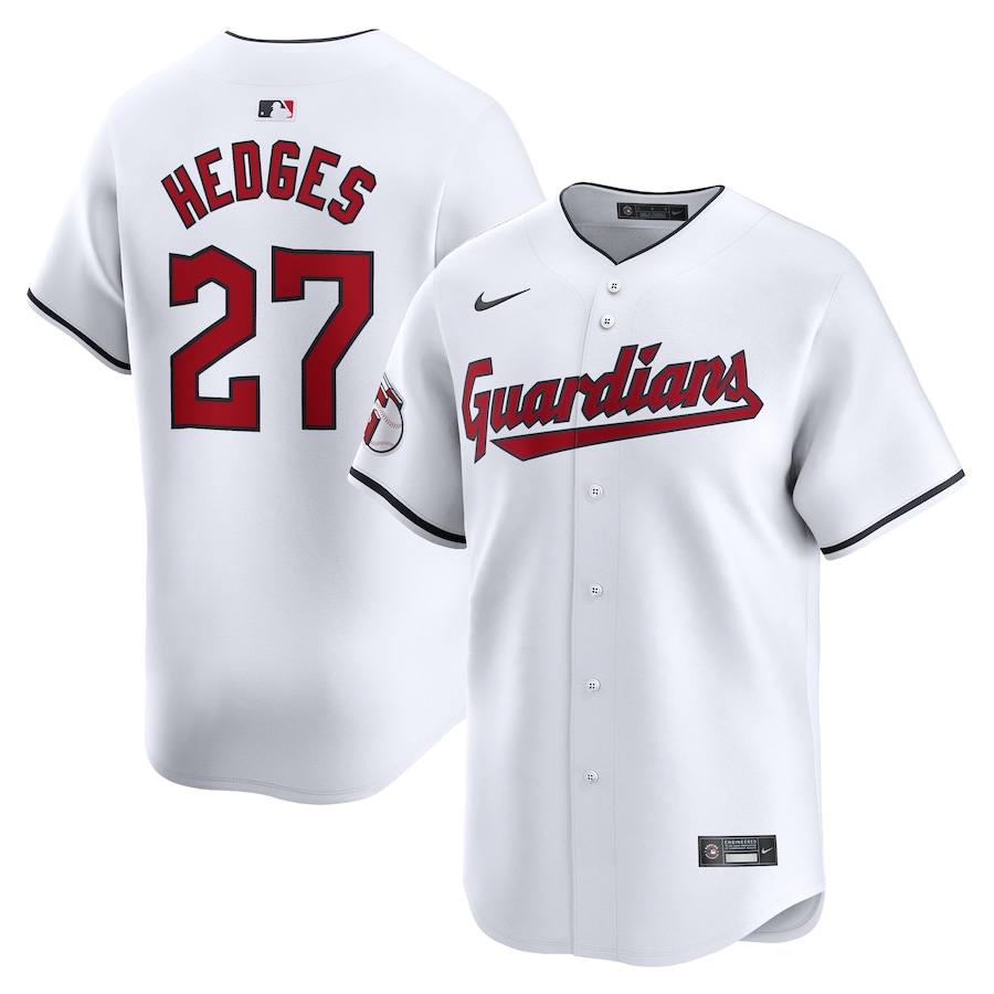 Men's Cleveland Guardians Austin Hedges Nike White Home Limited Player Jersey - Puhuasuan