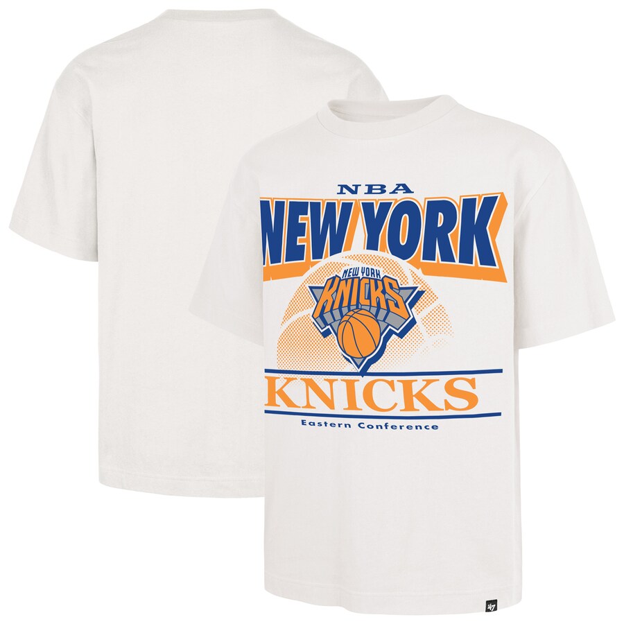 Men's New York Knicks  '47 White City Edition Shifty Foundation T-Shirt - Puhuasuan