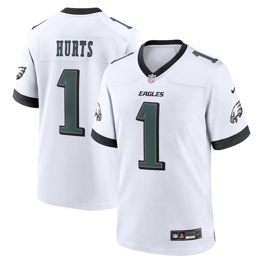 Men's Philadelphia Eagles Jalen Hurts Nike White White Game Jersey - Puhuasuan