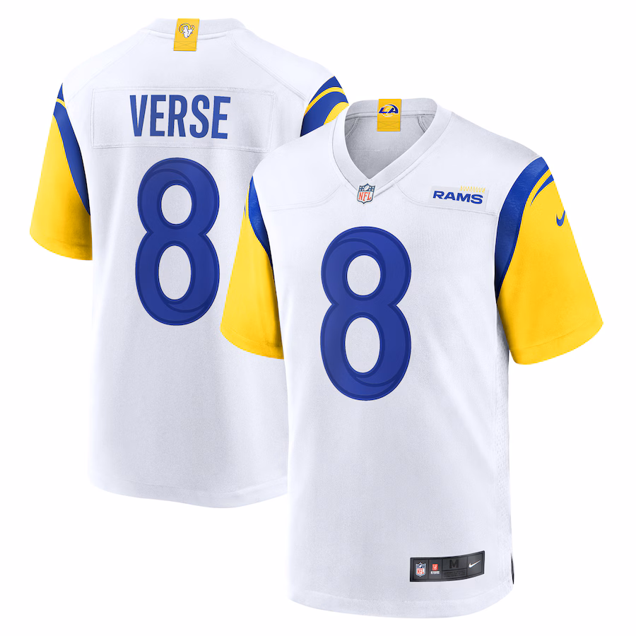 Men's Los Angeles Rams Jared Verse Nike  White  Game Jersey - Puhuasuan