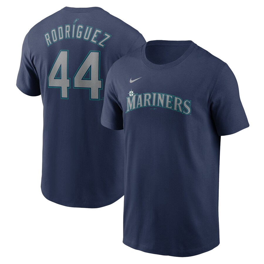 Youth Seattle Mariners Julio Rodríguez Nike Navy Home Player Name & Number T-Shirt - Puhuasuan