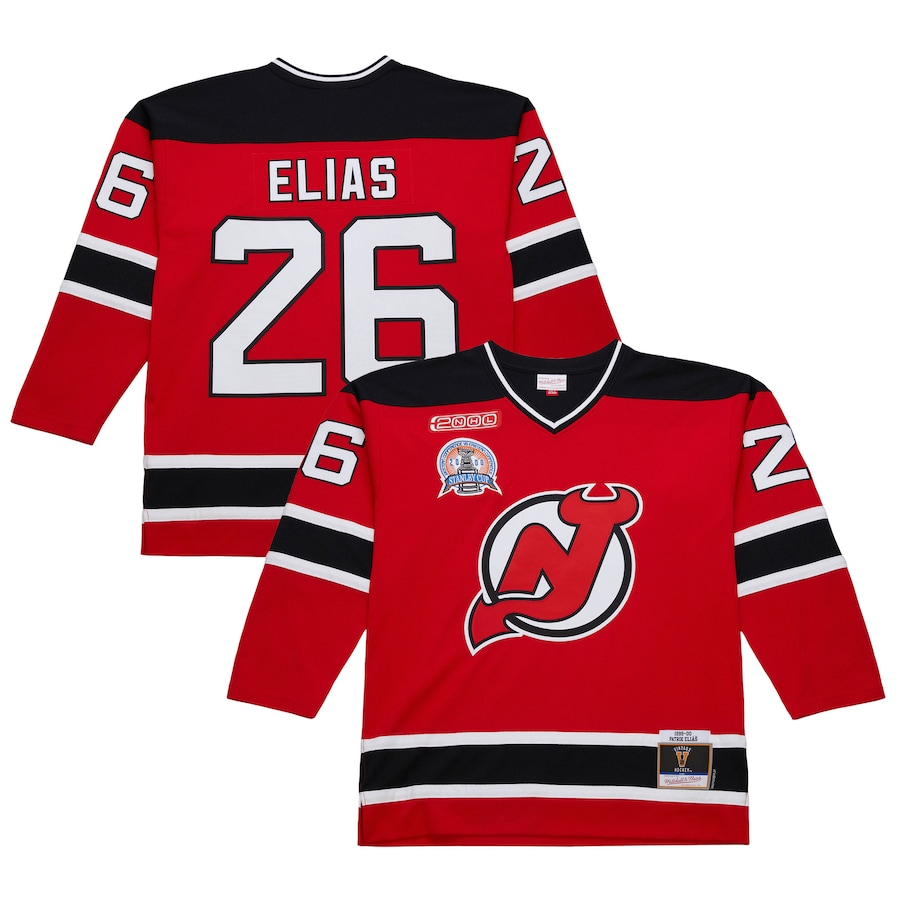 Men's New Jersey Devils Patrik Elias Red 1999-00 Power Play Jersey - Puhuasuan