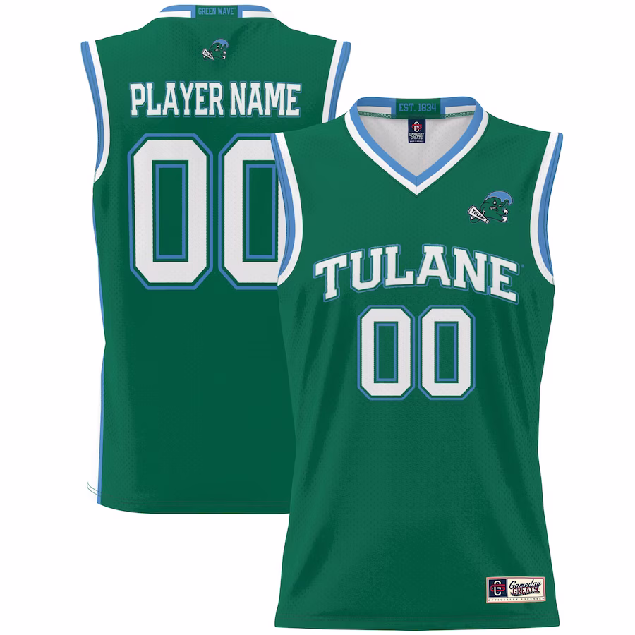 Tulane Green Wave GameDay Greats Unisex NIL Pick-A-Player Lightweight Women's Basketball Jersey - Green - Puhuasuan