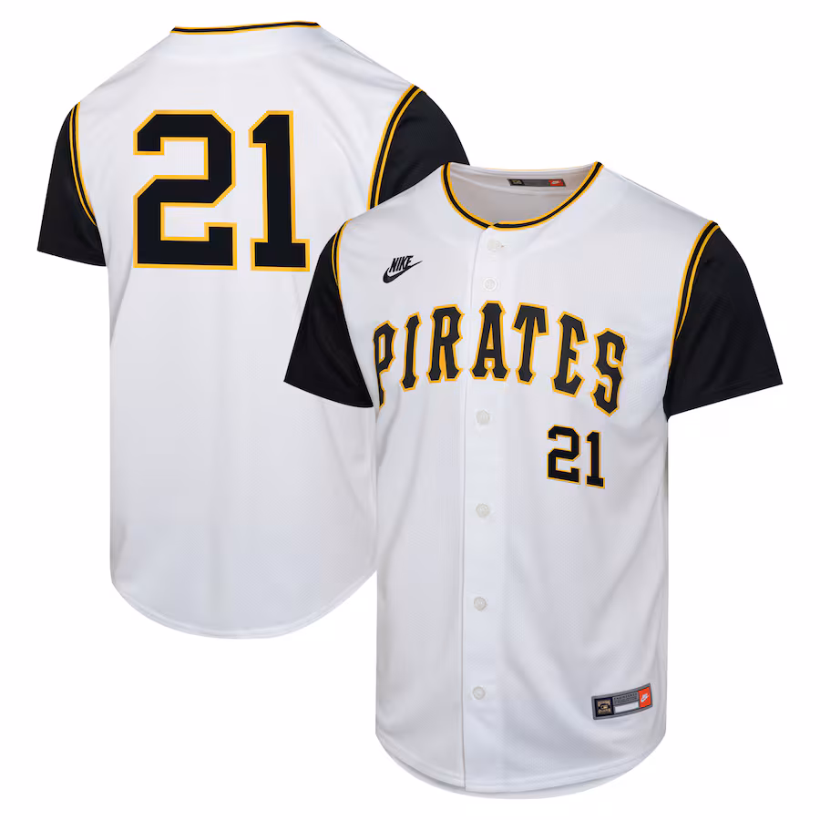 Youth Pittsburgh Pirates Roberto Clemente Nike White Cooperstown Collection Limited Player Jersey - Puhuasuan