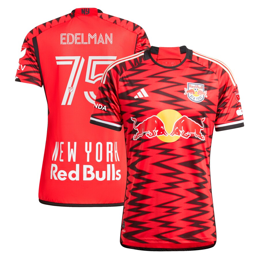 Men's New York Red Bulls Daniel Edelman adidas Red 2024 Legacy Authentic Player Jersey - Puhuasuan
