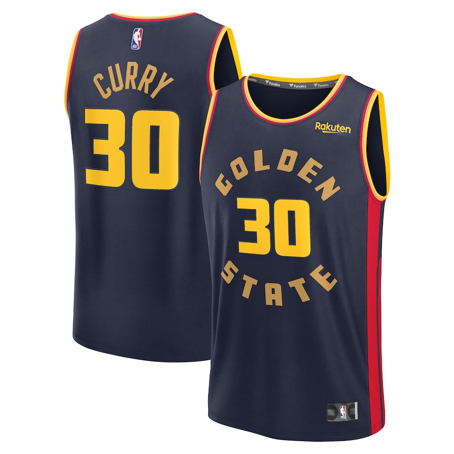 Youth Golden State Warriors Stephen Curry Fanatics Navy 2024/25 Fast Break Player Jersey - City Edition - Puhuasuan