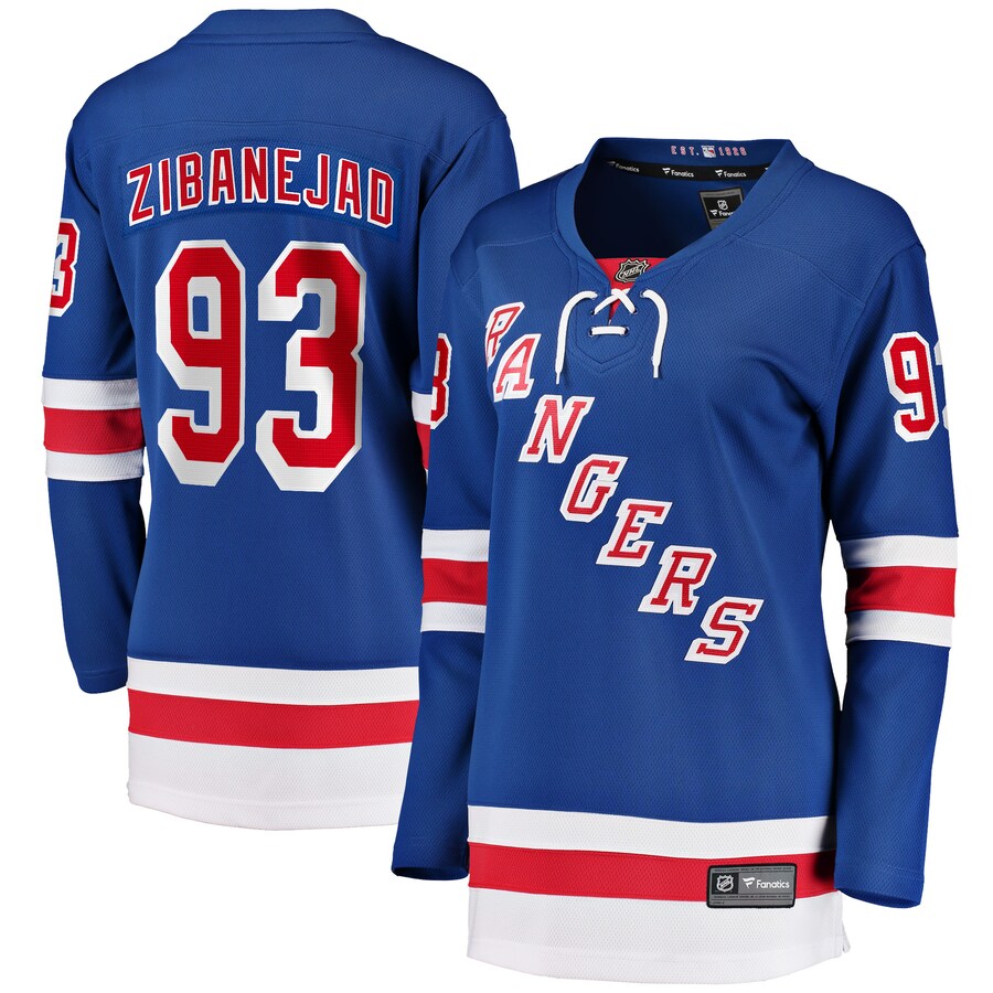 Women's New York Rangers Mika Zibanejad Fanatics Branded Blue Home Premier Breakaway Player Jersey - Puhuasuan