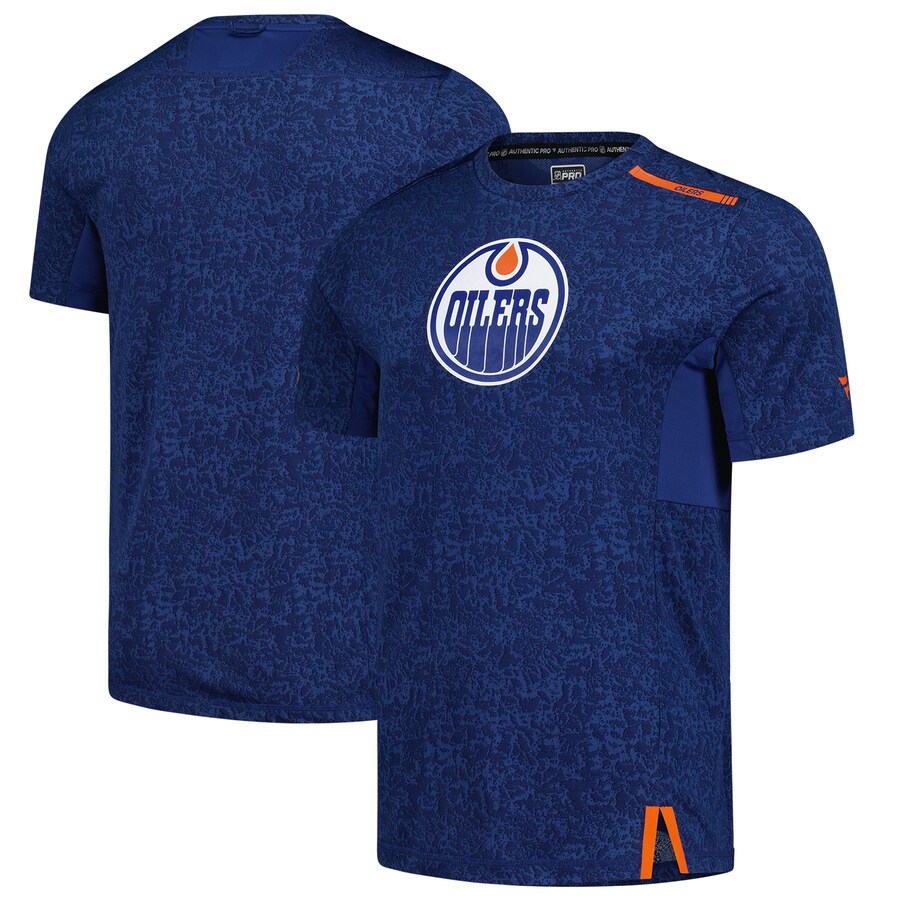 Men's Edmonton Oilers Fanatics Royal Authentic Pro Performance T-Shirt - Puhuasuan