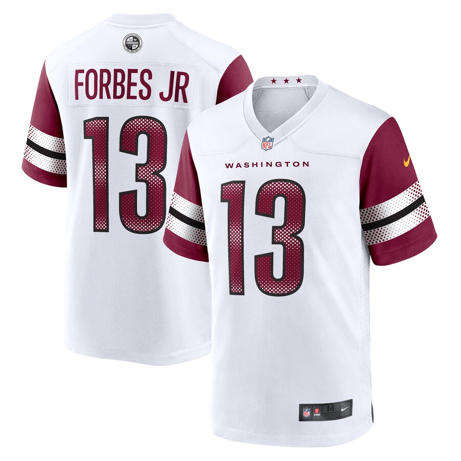 Men's Washington Commanders Emmanuel Forbes Jr. Nike White Away Game Jersey - Puhuasuan