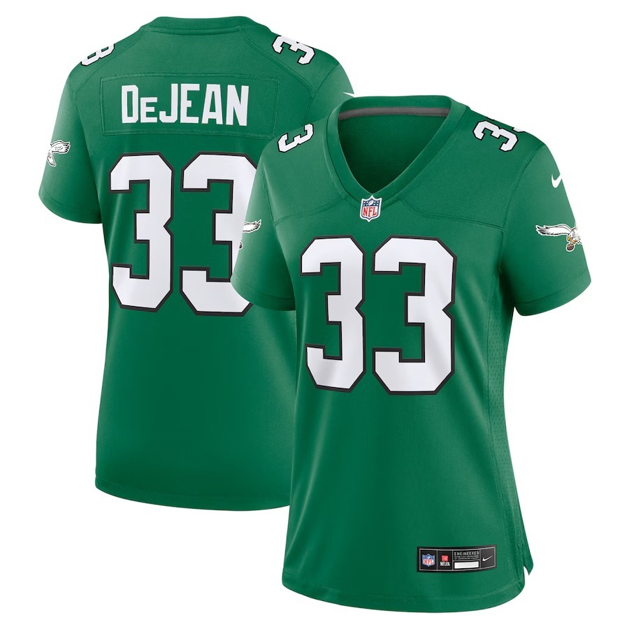 Women's Philadelphia Eagles Cooper DeJean Nike Kelly Green Alternate Game Jersey - Puhuasuan