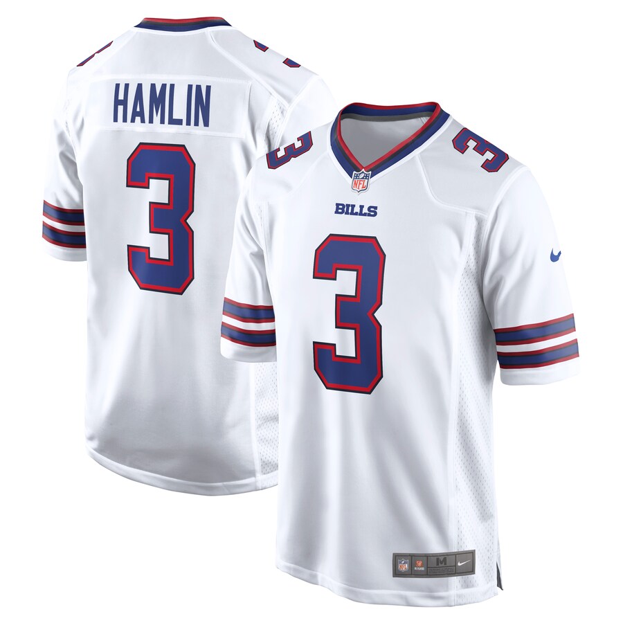 Men's Buffalo Bills Damar Hamlin Nike White  Game Jersey - Puhuasuan