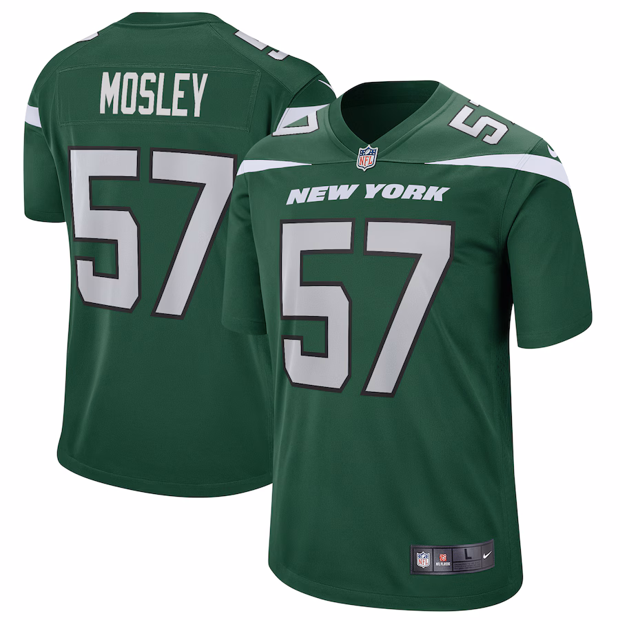 Men's New York Jets C.J. Mosley Nike Gotham Green Game Player Jersey - Puhuasuan