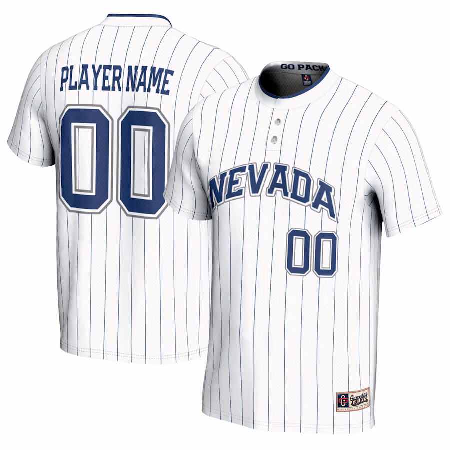 Nevada Wolf Pack GameDay Greats Youth NIL Pick-A-Player Lightweight Softball Jersey - White - Puhuasuan