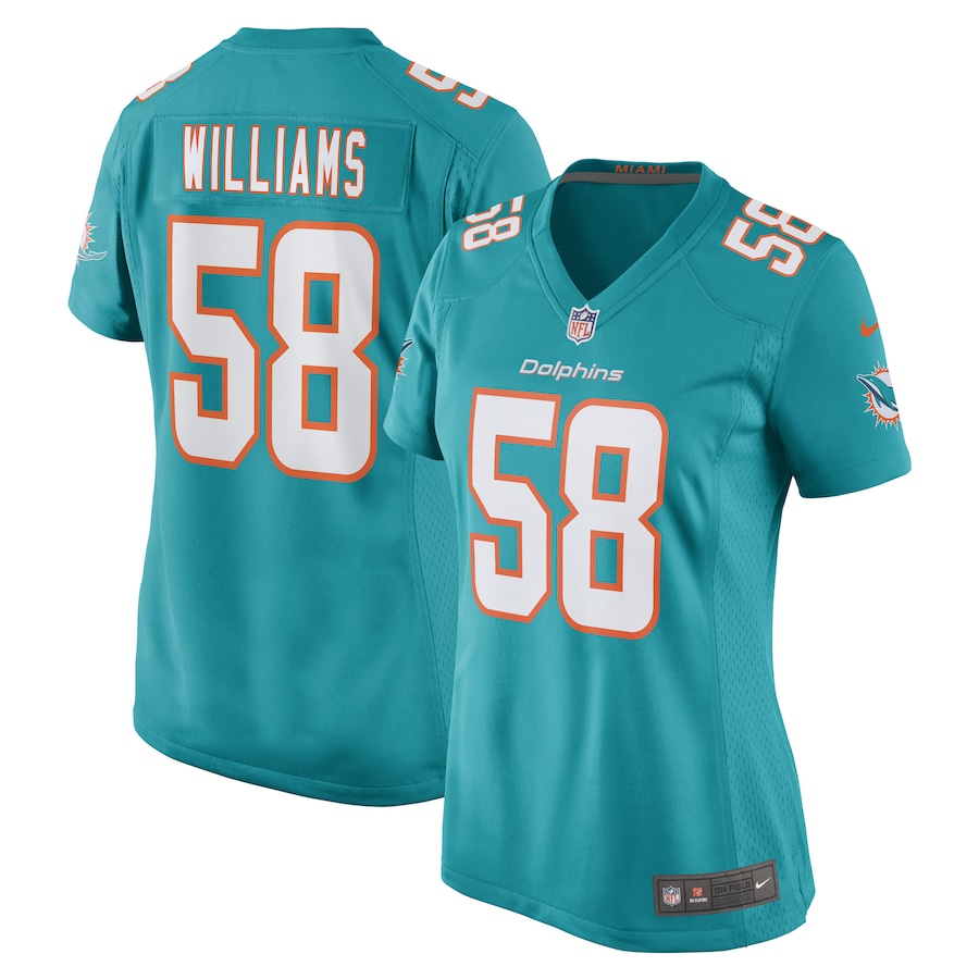 Women's Miami Dolphins Connor Williams Nike Aqua Game Player Jersey - Puhuasuan